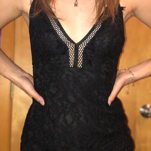 black lace dress